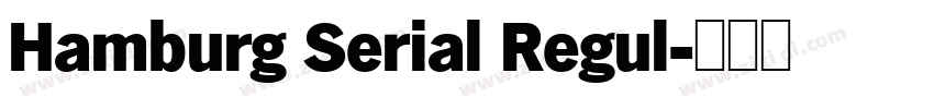 Hamburg Serial Regul字体转换